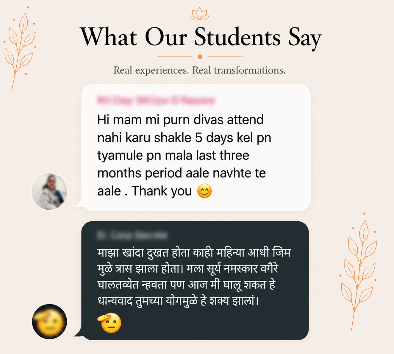 Snehyoga yoga class student review 10 Student review screenshot for Snehyoga online yoga classes and guided daily yoga practice 10